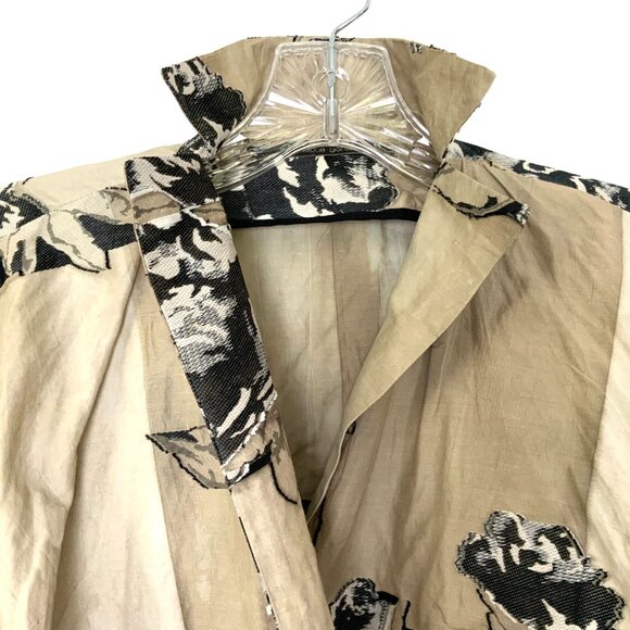 Annette Gortz Germany Art-to-Wear Textured Floral Sculptural Jacket Medium - Picture 6 of 16
